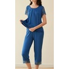 image:imageWiWi Pajamas for Women Super Soft Pajama Sets Cooling Short Sleeve Top Capri Pants Viscose from Bamboo Sleepwear Pjs S4XCprussian Blue
