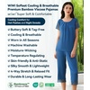 image:imageWiWi Pajamas for Women Super Soft Pajama Sets Cooling Short Sleeve Top Capri Pants Viscose from Bamboo Sleepwear Pjs S4XCprussian Blue