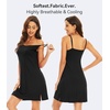 image:imageWiWi Slip Dress for Women Sleeveless Nightgowns Sexy Chemise Nightgown Full Slips Babydoll Viscose from Bamboo SXXLAblack