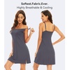 image:imageWiWi Slip Dress for Women Sleeveless Nightgowns Sexy Chemise Nightgown Full Slips Babydoll Viscose from Bamboo SXXLAdark Grey
