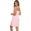 image:imageWiWi Slip Dress for Women Sleeveless Nightgowns Sexy Chemise Nightgown Full Slips Babydoll Viscose from Bamboo SXXLApink