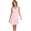 image:imageWiWi Slip Dress for Women Sleeveless Nightgowns Sexy Chemise Nightgown Full Slips Babydoll Viscose from Bamboo SXXLApink