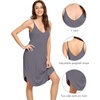 image:imageWiWi Slip Dress for Women Sleeveless Nightgowns Sexy Chemise Nightgown Full Slips Babydoll Viscose from Bamboo SXXLBdark Grey