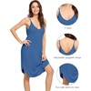 image:imageWiWi Slip Dress for Women Sleeveless Nightgowns Sexy Chemise Nightgown Full Slips Babydoll Viscose from Bamboo SXXLBprussian Blue