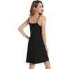 image:imageWiWi Slip Dress for Women Sleeveless Nightgowns Sexy Chemise Nightgown Full Slips Babydoll Viscose from Bamboo SXXLDblack