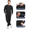 image:imageWiWi Super Soft Cooling Mens Tracksuit Set Breathable 2 Piece Jogger Outfit Modal Cotton Pullover Jogging Sweatsuits SXXLAblack