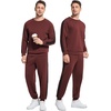 image:imageWiWi Super Soft Cooling Mens Tracksuit Set Breathable 2 Piece Jogger Outfit Modal Cotton Pullover Jogging Sweatsuits SXXLAchocolate Plum