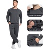 image:imageWiWi Super Soft Cooling Mens Tracksuit Set Breathable 2 Piece Jogger Outfit Modal Cotton Pullover Jogging Sweatsuits SXXLAdeep Grey