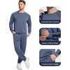 image:imageWiWi Super Soft Cooling Mens Tracksuit Set Breathable 2 Piece Jogger Outfit Modal Cotton Pullover Jogging Sweatsuits SXXLAindigo Grey