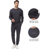 image:imageWiWi Super Soft Cooling Mens Tracksuit Set Breathable 2 Piece Jogger Outfit Modal Cotton Pullover Jogging Sweatsuits SXXLBcharcoal