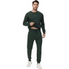 image:imageWiWi Super Soft Cooling Mens Tracksuit Set Breathable 2 Piece Jogger Outfit Modal Cotton Pullover Jogging Sweatsuits SXXLBdark Fence Green
