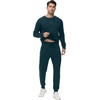 image:imageWiWi Super Soft Cooling Mens Tracksuit Set Breathable 2 Piece Jogger Outfit Modal Cotton Pullover Jogging Sweatsuits SXXLBdeep Teal