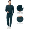 image:imageWiWi Super Soft Cooling Mens Tracksuit Set Breathable 2 Piece Jogger Outfit Modal Cotton Pullover Jogging Sweatsuits SXXLBdeep Teal