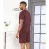 image:imageWiWi Super Soft Cooling Mens Tracksuit Set Breathable 2 Piece Jogger Outfit Modal Cotton Pullover Jogging Sweatsuits SXXLCdeep Brownish Red