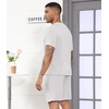 image:imageWiWi Super Soft Cooling Mens Tracksuit Set Breathable 2 Piece Jogger Outfit Modal Cotton Pullover Jogging Sweatsuits SXXLCgrayish White