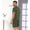 image:imageWiWi Super Soft Cooling Mens Tracksuit Set Breathable 2 Piece Jogger Outfit Modal Cotton Pullover Jogging Sweatsuits SXXLColive Green