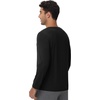 image:imageWiWi Viscose from Bamboo Mens Long Sleeve TShirt Crew Neck Lightweight Cooling Running Hiking SXXLBlack