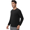 image:imageWiWi Viscose from Bamboo Mens Long Sleeve TShirt Crew Neck Lightweight Cooling Running Hiking SXXLBlack