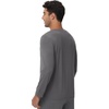 image:imageWiWi Viscose from Bamboo Mens Long Sleeve TShirt Crew Neck Lightweight Cooling Running Hiking SXXLCharcoal Grey