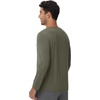 image:imageWiWi Viscose from Bamboo Mens Long Sleeve TShirt Crew Neck Lightweight Cooling Running Hiking SXXLGreen