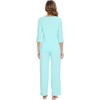 image:imageWiWi Viscose from Bamboo Pajama Set for Women 2 Pieces Long Sleeve Loungwear Soft Sleepwear Loose Comfy Pj Sets Pockets SXXLEaqua