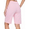 image:imageWiWi Viscose from Bamboo Soft Sleep Shorts for Women Pajama Bottoms Lounge Plus Size Lightweight Short Pants S3XPink White Stripe