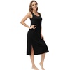 image:imageWiWi Viscose from Bamboo Tank Nightgown for Women Super Soft Summer Sleeveless Cooling Sleep Shirts SXXLAblack