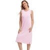 image:imageWiWi Viscose from Bamboo Tank Nightgown for Women Super Soft Summer Sleeveless Cooling Sleep Shirts SXXLBpink