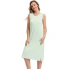 image:imageWiWi Viscose from Bamboo Tank Nightgown for Women Super Soft Summer Sleeveless Cooling Sleep Shirts SXXLBsage Green