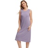 image:imageWiWi Viscose from Bamboo Tank Nightgown for Women Super Soft Summer Sleeveless Cooling Sleep Shirts SXXLBviolet