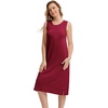 image:imageWiWi Viscose from Bamboo Tank Nightgown for Women Super Soft Summer Sleeveless Cooling Sleep Shirts SXXLBwine