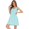 image:imageWiWi Viscose from Bamboo Tank Nightgown for Women Super Soft Summer Sleeveless Cooling Sleep Shirts SXXLCaqua