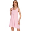 image:imageWiWi Viscose from Bamboo Tank Nightgown for Women Super Soft Summer Sleeveless Cooling Sleep Shirts SXXLCpink
