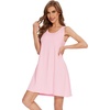 image:imageWiWi Viscose from Bamboo Tank Nightgown for Women Super Soft Summer Sleeveless Cooling Sleep Shirts SXXLCpink
