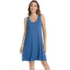 image:imageWiWi Viscose from Bamboo Tank Nightgown for Women Super Soft Summer Sleeveless Cooling Sleep Shirts SXXLCprussian Blue