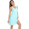 image:imageWiWi Viscose from Bamboo Tank Nightgown for Women Super Soft Summer Sleeveless Cooling Sleep Shirts SXXLDaqua