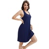 image:imageWiWi Viscose from Bamboo Tank Nightgown for Women Super Soft Summer Sleeveless Cooling Sleep Shirts SXXLDnavy
