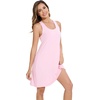 image:imageWiWi Viscose from Bamboo Tank Nightgown for Women Super Soft Summer Sleeveless Cooling Sleep Shirts SXXLDpink
