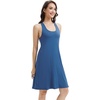 image:imageWiWi Viscose from Bamboo Tank Nightgown for Women Super Soft Summer Sleeveless Cooling Sleep Shirts SXXLDprussian Blue