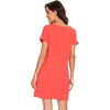 image:imageWiWi Womens Bamboo Viscose Nightgowns Soft Short Sleeve Sleep Shirt Lightweight Cool Nightshirt Pajama Dress SXXLBcoral