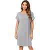 image:imageWiWi Womens Bamboo Viscose Nightgowns Soft Short Sleeve Sleep Shirt Lightweight Cool Nightshirt Pajama Dress SXXLBheather Grey
