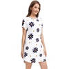 image:imageWiWi Womens Bamboo Viscose Nightgowns Soft Short Sleeve Sleep Shirt Lightweight Cool Nightshirt Pajama Dress SXXLCdaisy