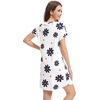 image:imageWiWi Womens Bamboo Viscose Nightgowns Soft Short Sleeve Sleep Shirt Lightweight Cool Nightshirt Pajama Dress SXXLCdaisy