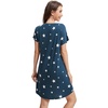 image:imageWiWi Womens Bamboo Viscose Nightgowns Soft Short Sleeve Sleep Shirt Lightweight Cool Nightshirt Pajama Dress SXXLCdark Navy Star