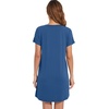 image:imageWiWi Womens Bamboo Viscose Nightgowns Soft Short Sleeve Sleep Shirt Lightweight Cool Nightshirt Pajama Dress SXXLCprussian Blue