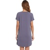 image:imageWiWi Womens Bamboo Viscose Nightgowns Soft Short Sleeve Sleep Shirt Lightweight Cool Nightshirt Pajama Dress SXXLCpurplish Grey