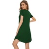 image:imageWiWi Womens Bamboo Viscose Nightgowns Soft Short Sleeve Sleep Shirt Lightweight Cool Nightshirt Pajama Dress SXXLDdark Green