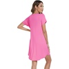 image:imageWiWi Womens Bamboo Viscose Nightgowns Soft Short Sleeve Sleep Shirt Lightweight Cool Nightshirt Pajama Dress SXXLDraspberry Pink