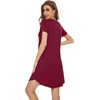 image:imageWiWi Womens Bamboo Viscose Nightgowns Soft Short Sleeve Sleep Shirt Lightweight Cool Nightshirt Pajama Dress SXXLDwine