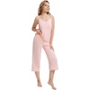 image:imageWiWi Womens Cami Pajama Sets 2 Piece Camisole Top Capri Pants Sleepwear Soft Lingerie Bamboo Viscose PJs SXXLAcream Pink